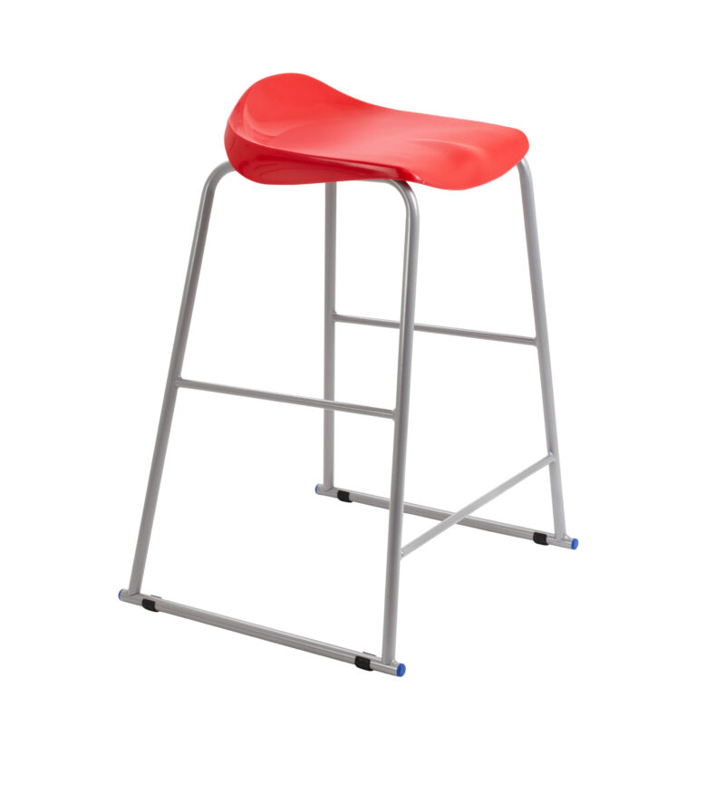 Titan Stool | Size 6 | Grey Frame | Red