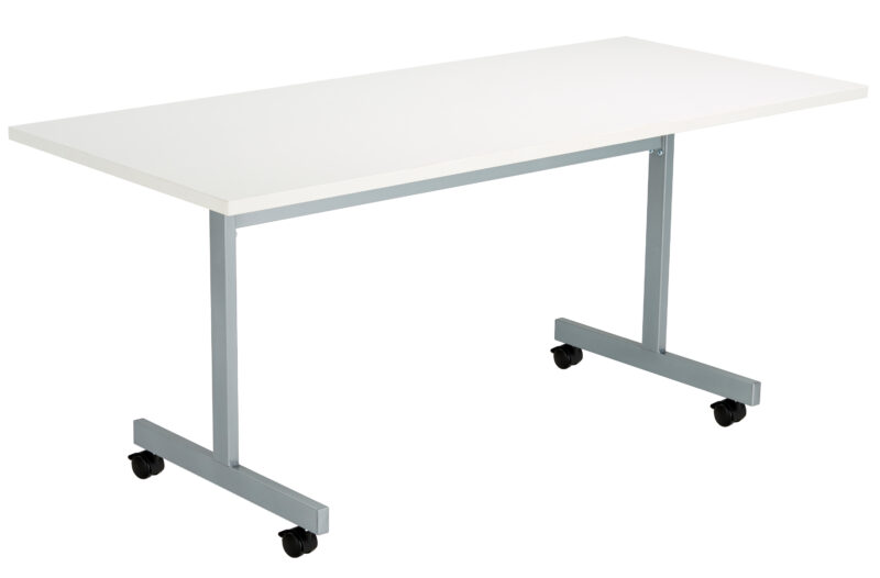 One Eighty Rectangular Tilting Table | 1600 X 800 | White/Silver