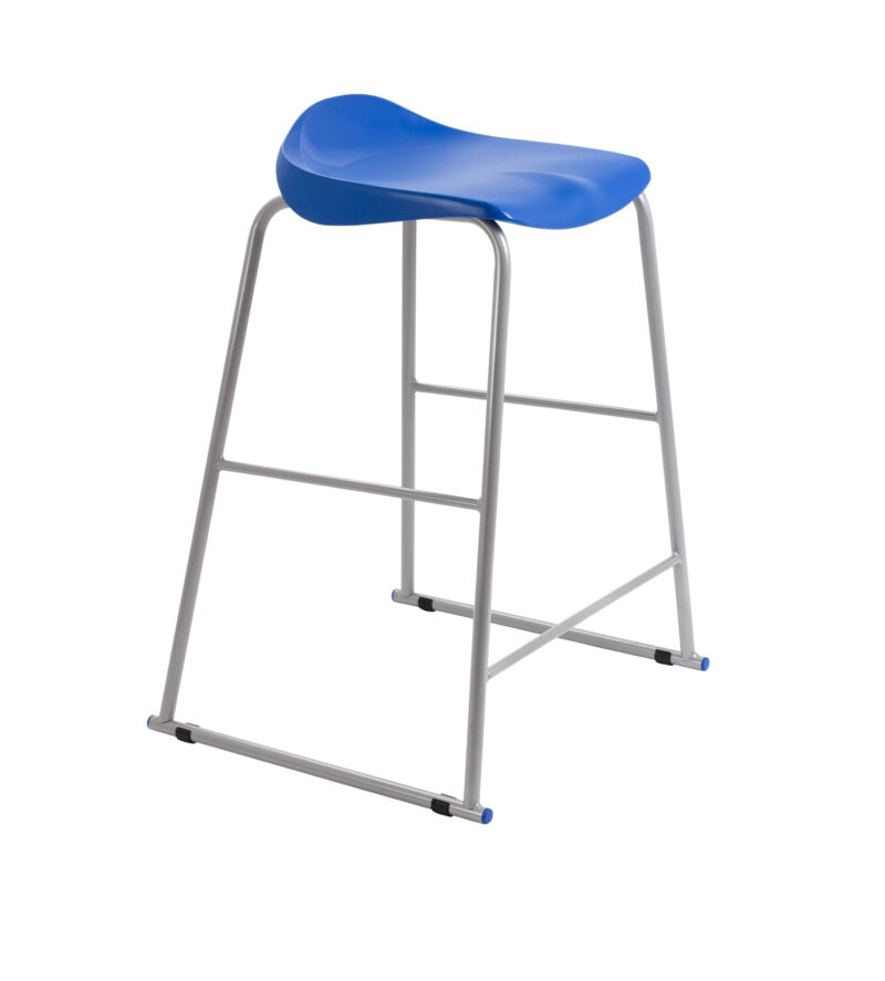 Titan Stool | Size 6 | Grey Frame | Blue