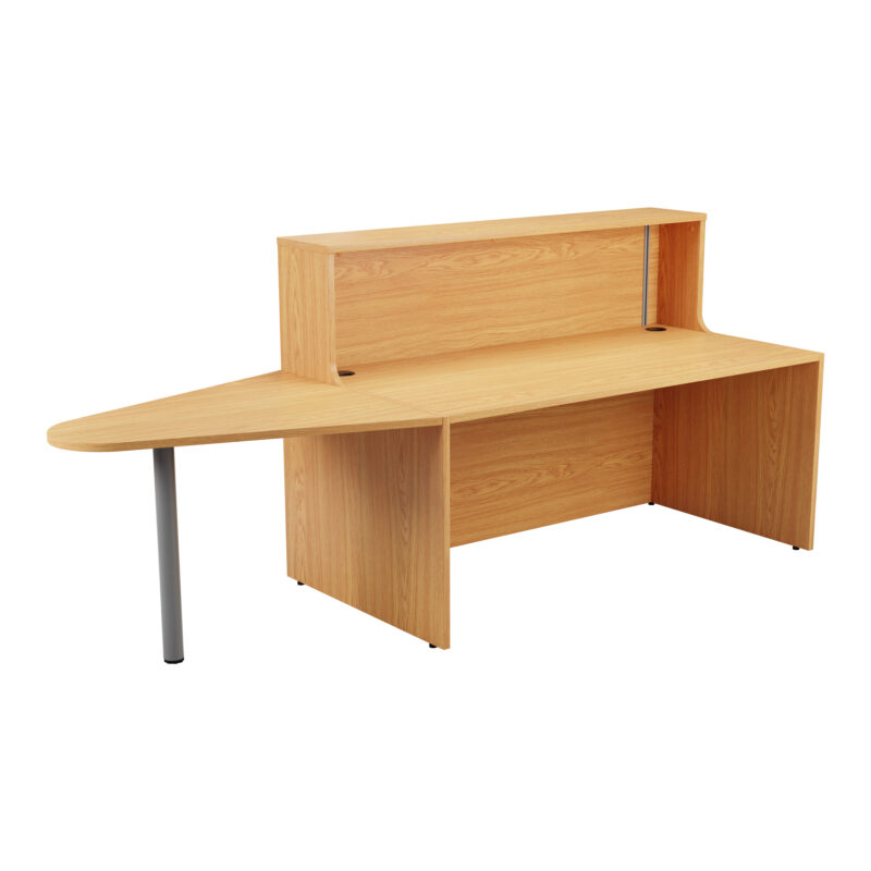 Reception Unit With Extension | 1600 | Nova Oak/Nova Oak