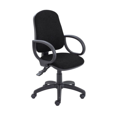 Calypso 2 Deluxe Chair with Fixed Arms | Black PU