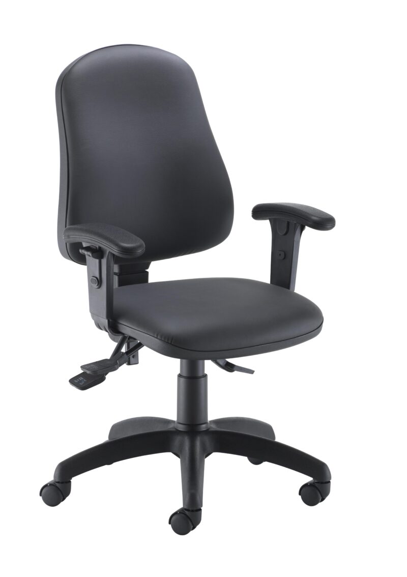 Calypso 2 Deluxe Chair with Adjustable Arms | Black PU