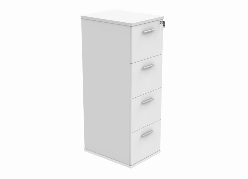 Filing Cabinet Office Storage Unit | 4 Drawers | Arctic White