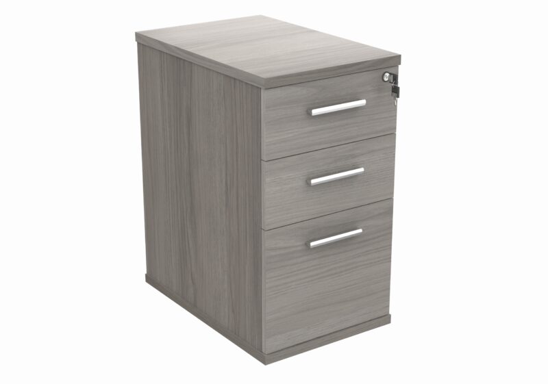 Desk High Office Storage Unit | 600 Deep | Alaskan Grey Oak