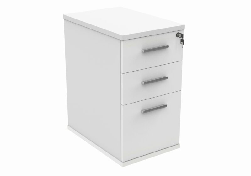 Desk High Office Storage Unit | 600 Deep | Arctic White