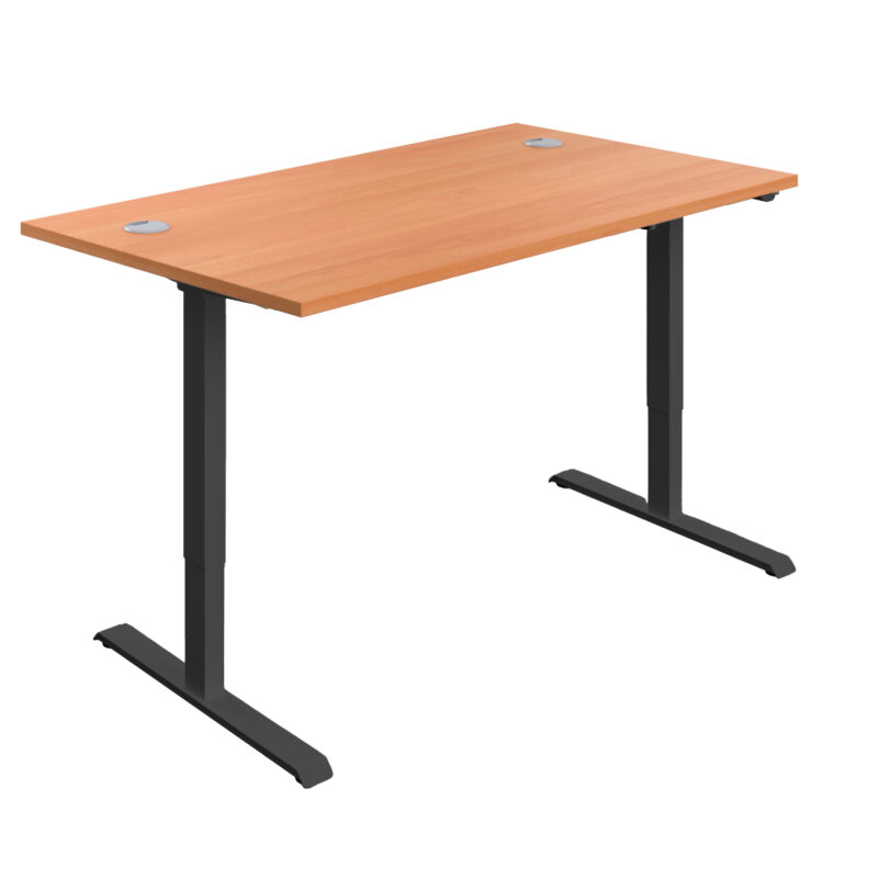 Economy Single Motor Sit Stand Desk | 1400 X 800 | Beech/Black