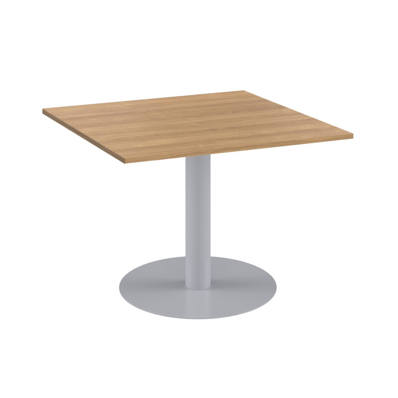 One Contract Square Meeting Table | 1000 x 1000 | Nova Oak/Silver