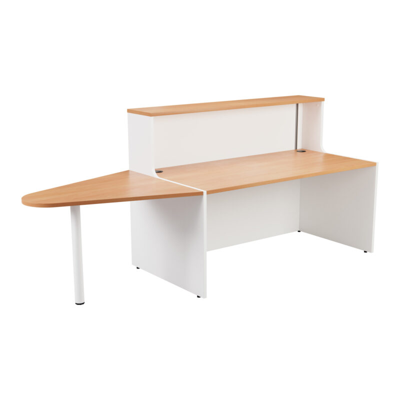 Reception Unit With Extension | 1400 | Beech/White