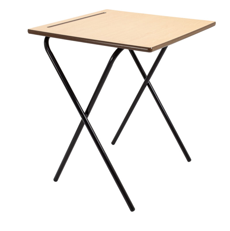 Titan Premium Folding Exam Desk (2 Pack) | Beech/Black