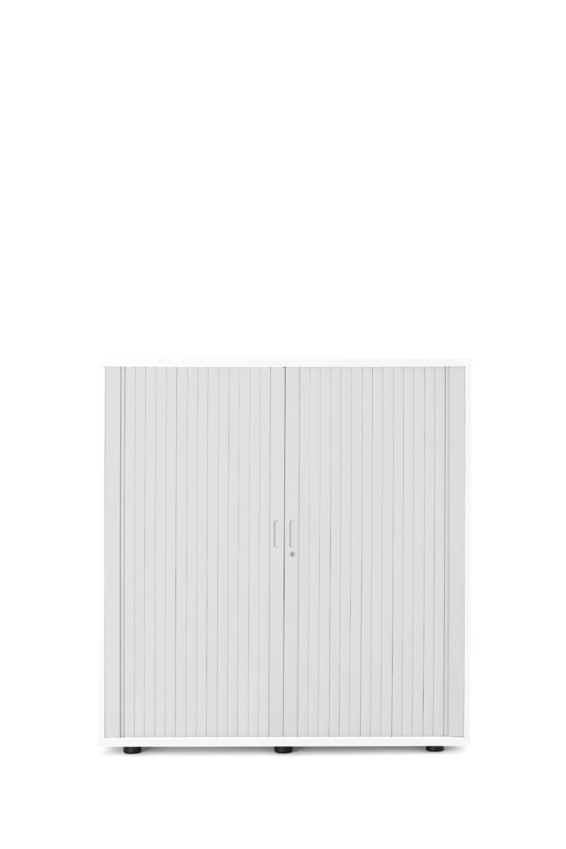 Wooden Side Opening Tambour | 1 Metre Tall | White