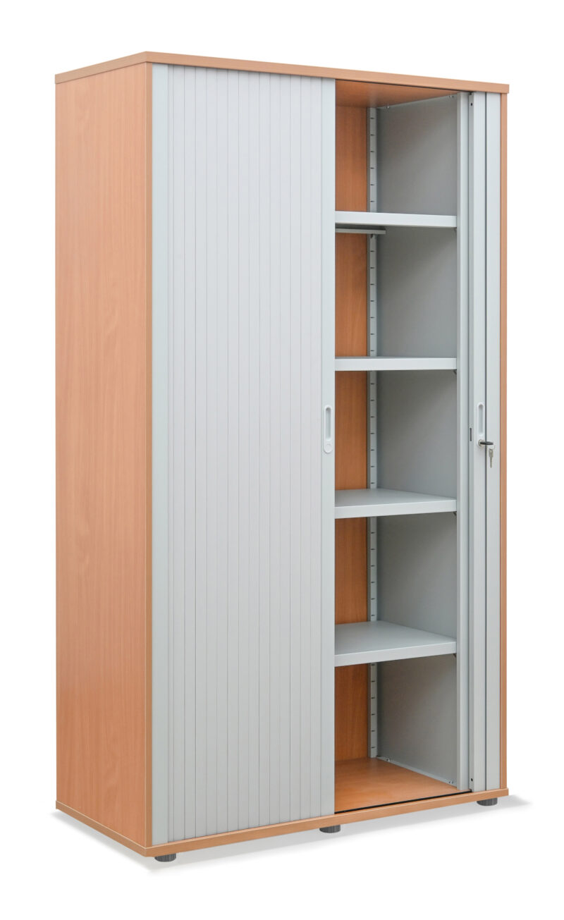 Wooden Side Opening Tambour | 2 Metre Tall | Beech