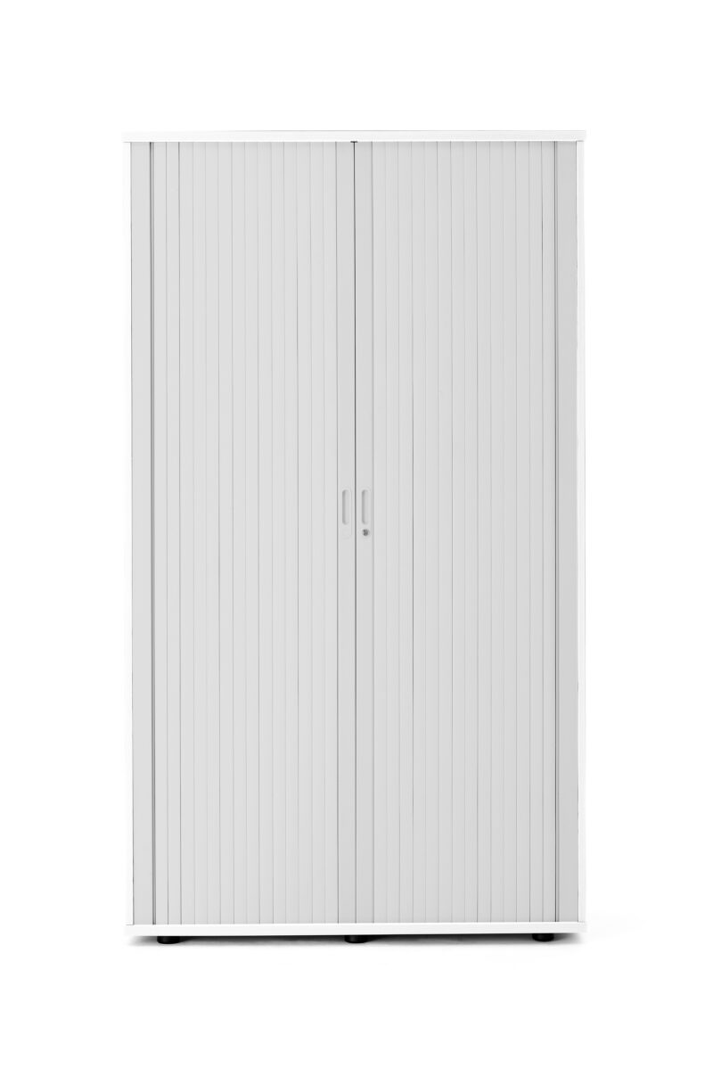 Wooden Side Opening Tambour | 2 Metre Tall | White