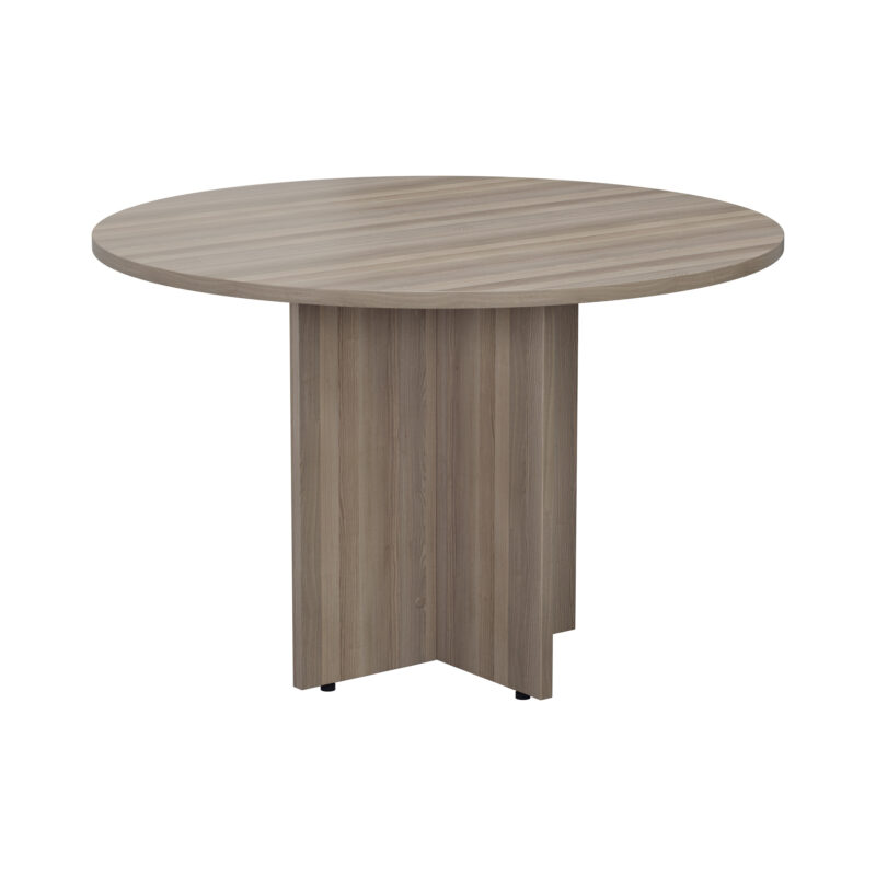 Round Meeting Table | 1100mm | Grey Oak