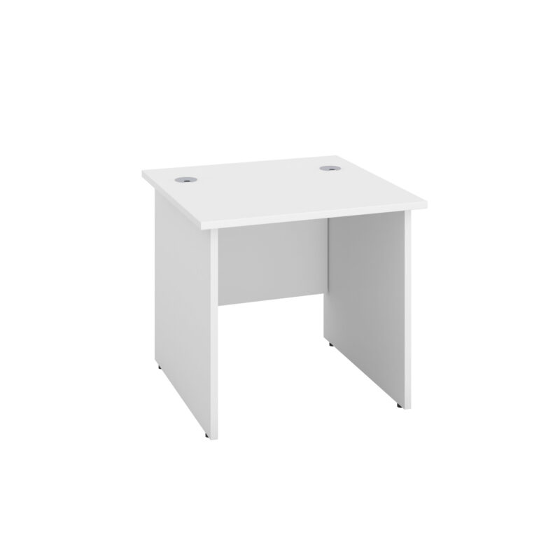 Panel Rectangular Desk: 800mm Deep | 800X800 | White/White