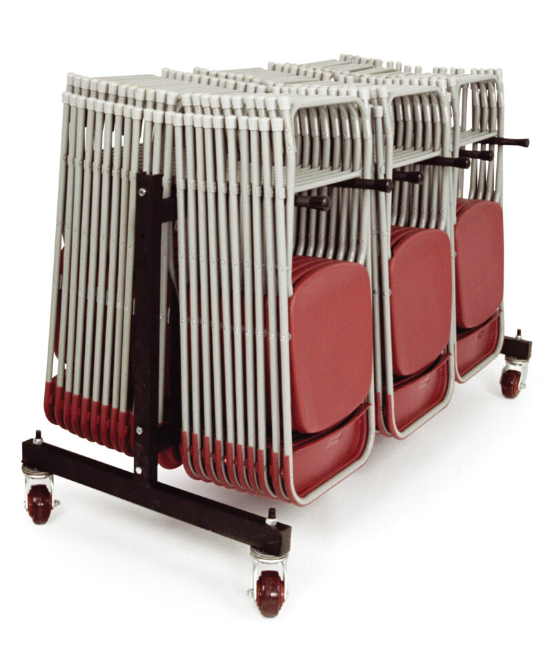 Folding Chair Trolley | 70 Folding Chairs Capacity | Black