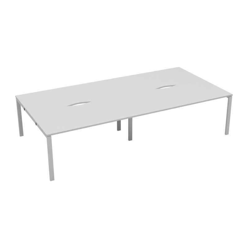 CB Bench with Cut Out: 4 Person | 1400 X 800 | White/White