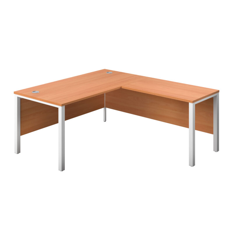 Goal Post Right Hand Return Desk | 1600X800 | Beech/White