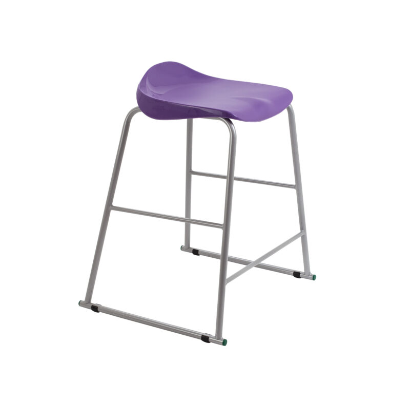 Titan Stool | Size 5 | Grey Frame | Purple