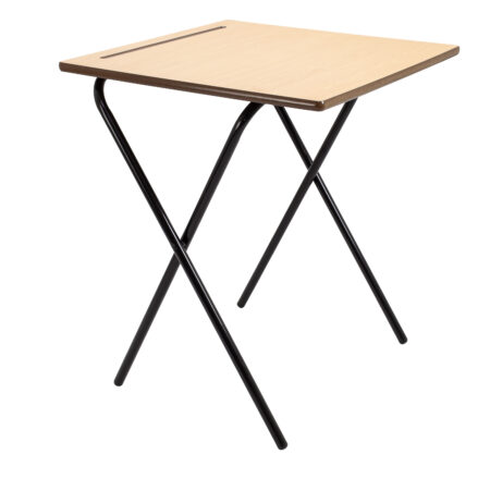 Titan Premium Folding Exam Desk | Beech/Black