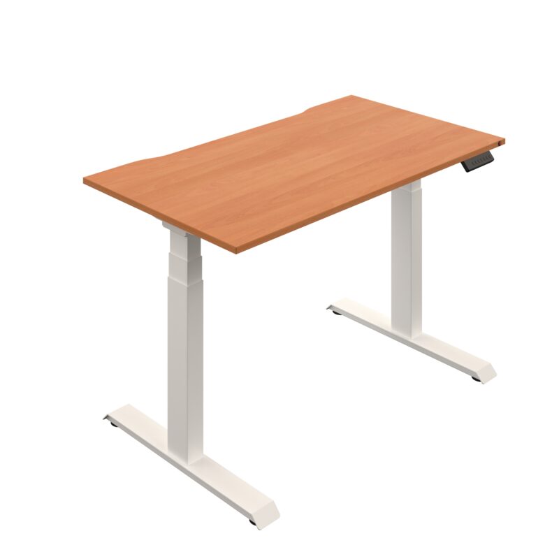 Okoform Heated Dual Motor Height Adjustable Desk | 1600X800 | Beech/White