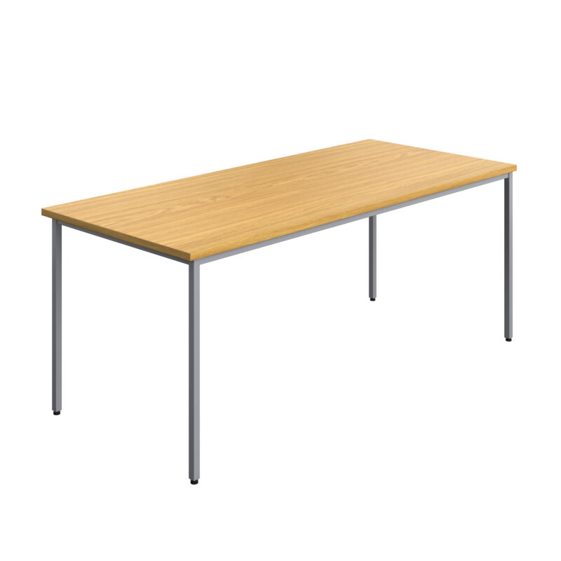 Rectangular Multipurpose Table | 1800 X 800 | Nova Oak/Silver