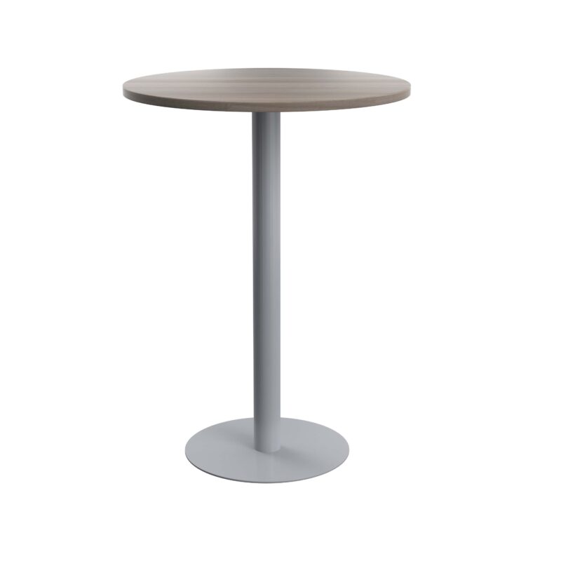 Contract Table High | 800mm | Grey Oak/Silver