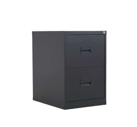 TC Steel 2 Drawer Filing Cabinet | Black