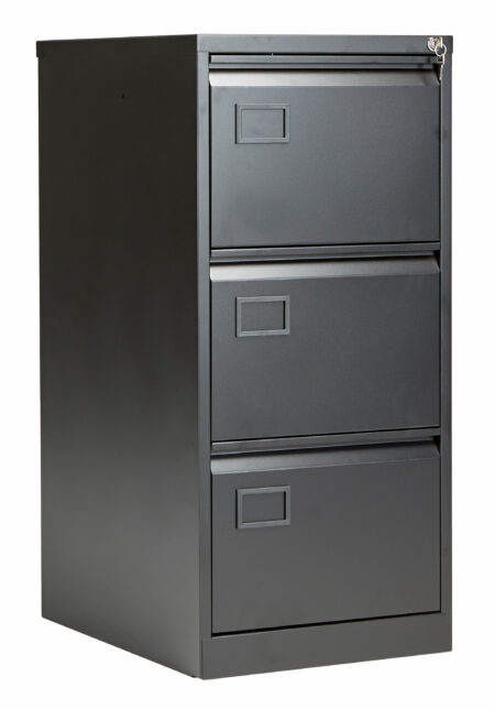 Bisley 3 Drawer Contract Steel Filing Cabinet | Black