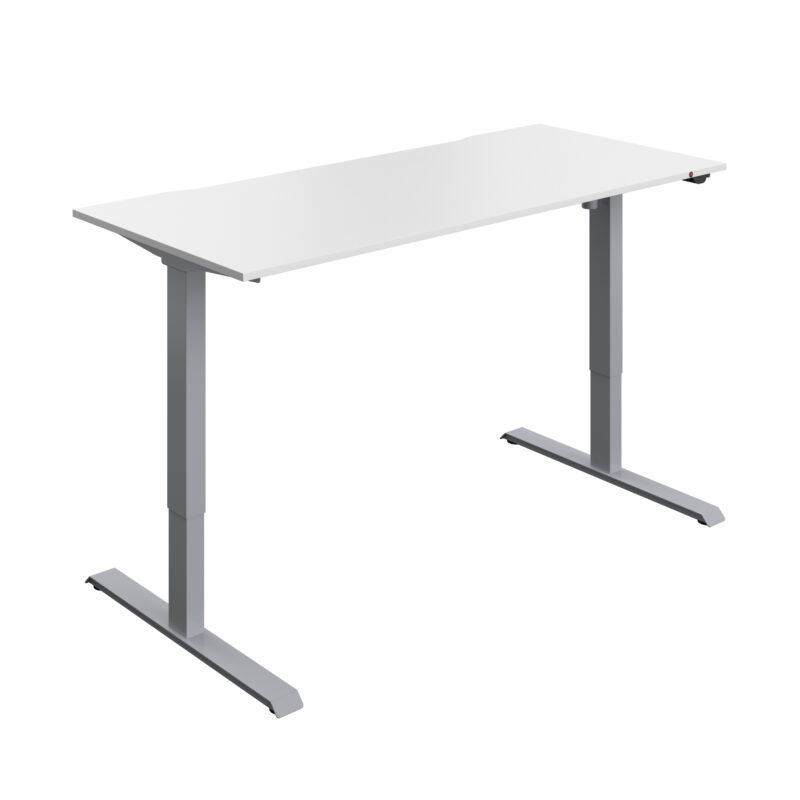 Okoform Heated Dual Motor Height Adjustable Desk | 1800X800 | White/Silver