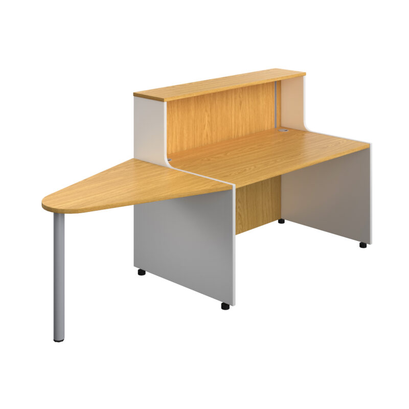 Reception Unit With Extension | 1400 | Nova Oak/White