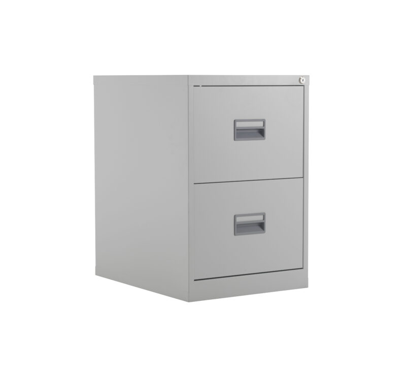 TC Steel 2 Drawer Filing Cabinet | Grey