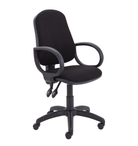 Calypso 2 High Back Operator Chair with Fixed Arms | Black