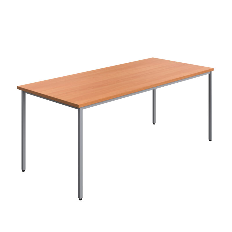 Rectangular Multipurpose Table | 1800 X 800 | Beech/Silver