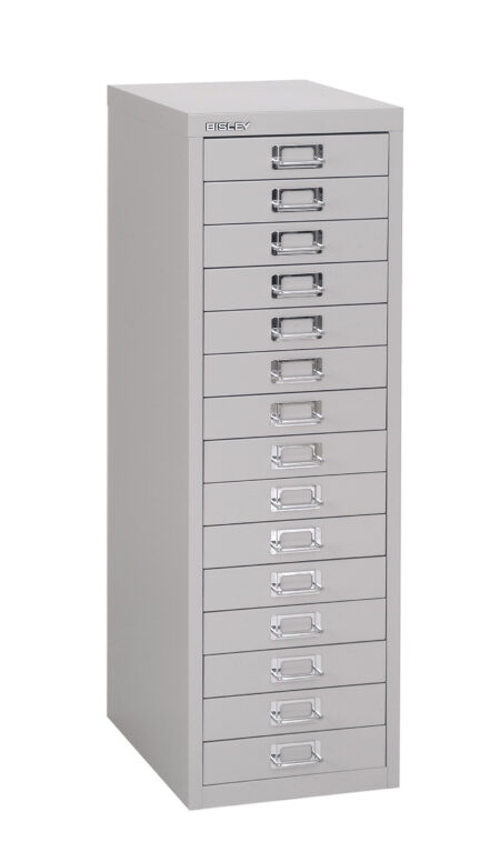 Bisley 15 Drawer Home 39 Series Steel Multi-Drawer | Goose Grey