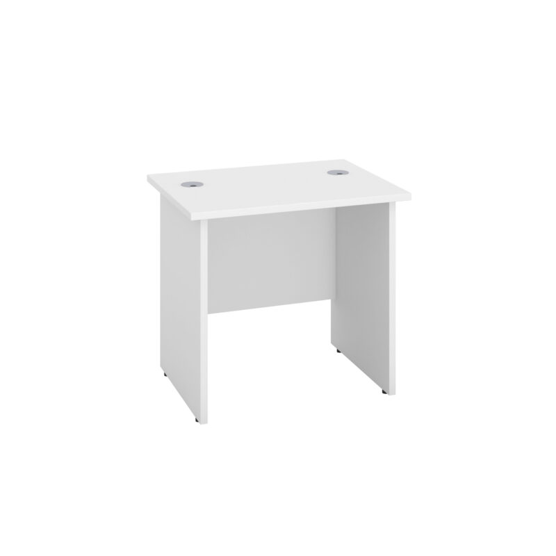 Panel Rectangular Desk: 600mm Deep | 800X600 | White/White