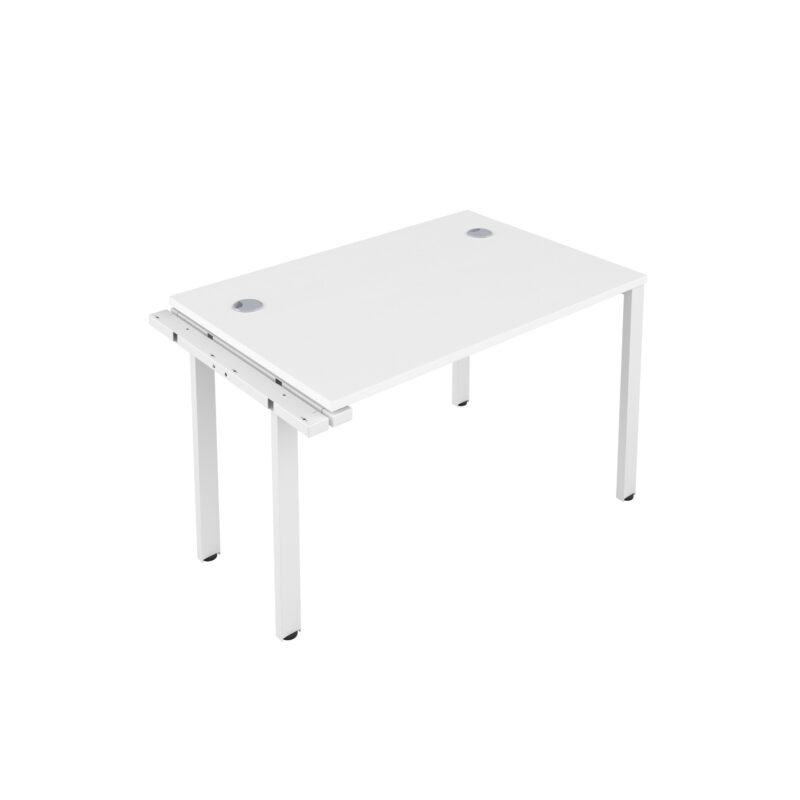 CB Bench Extension with Cable Ports: 1 Person | 1400 X 800 | White/White