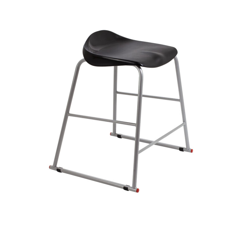 Titan Stool | Size 4 | Grey Frame | Black