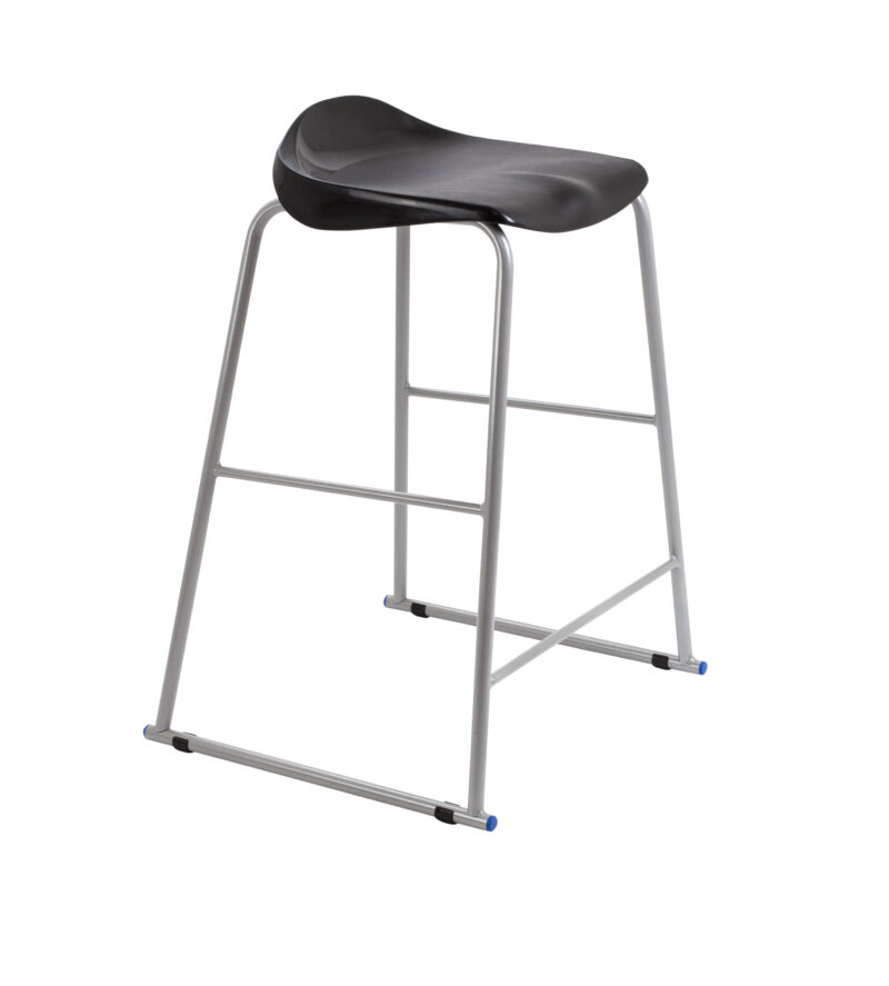 Titan Stool | Size 6 | Grey Frame | Black