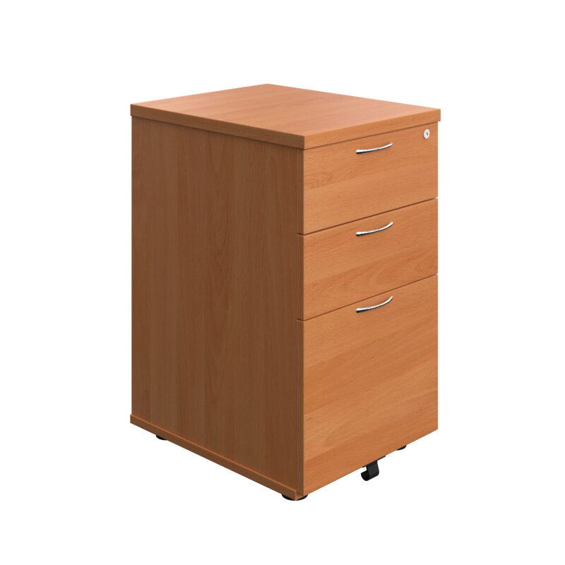 Under Desk Pedestal 3 Drawer | Beech