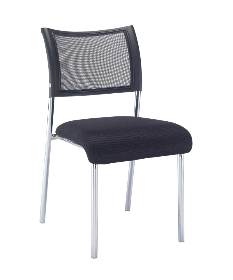 Jupiter Mesh Side Chair | Black/Chrome