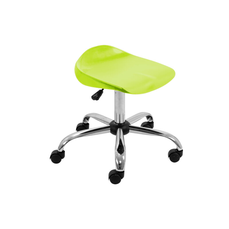 Titan Swivel Senior Stool with Chrome Base and Castors | Size 5-6 | Lime/Chrome