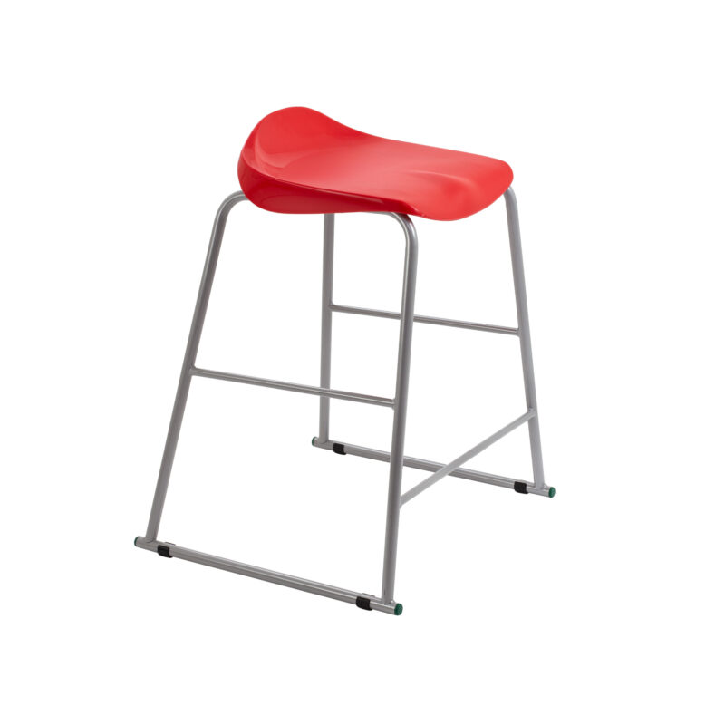 Titan Stool | Size 5 | Grey Frame | Red