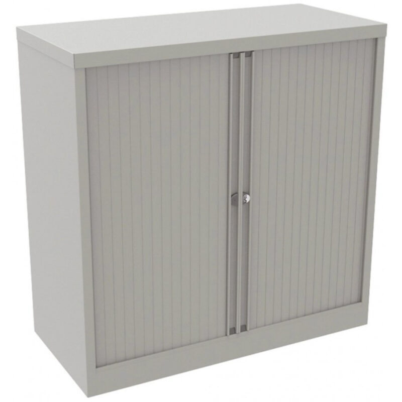 Bisley Essentials Steel Side Open Tambour | 1015mm High | Light Grey