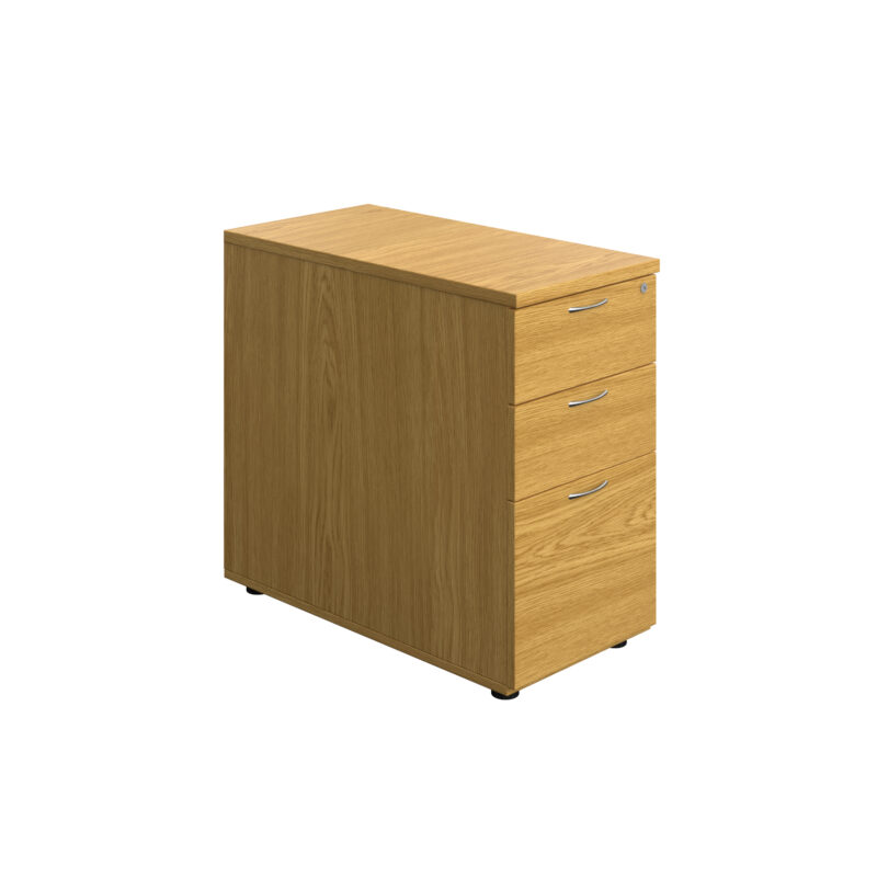 Essentials Desk High 3 Drawer Pedestal | 800 Deep | Nova Oak