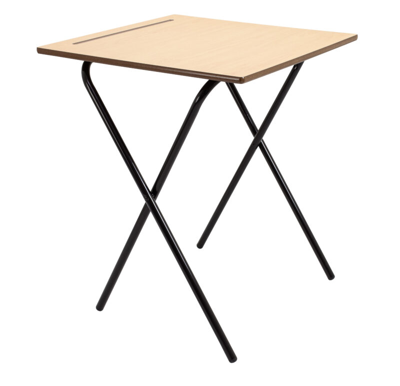 Titan Economy Folding Exam Desk | Beech/Black