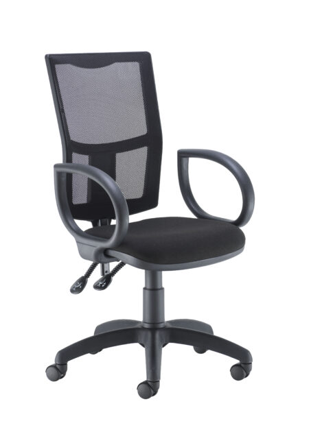 Calypso 2 Mesh Office Chair with Fixed Arms | Black