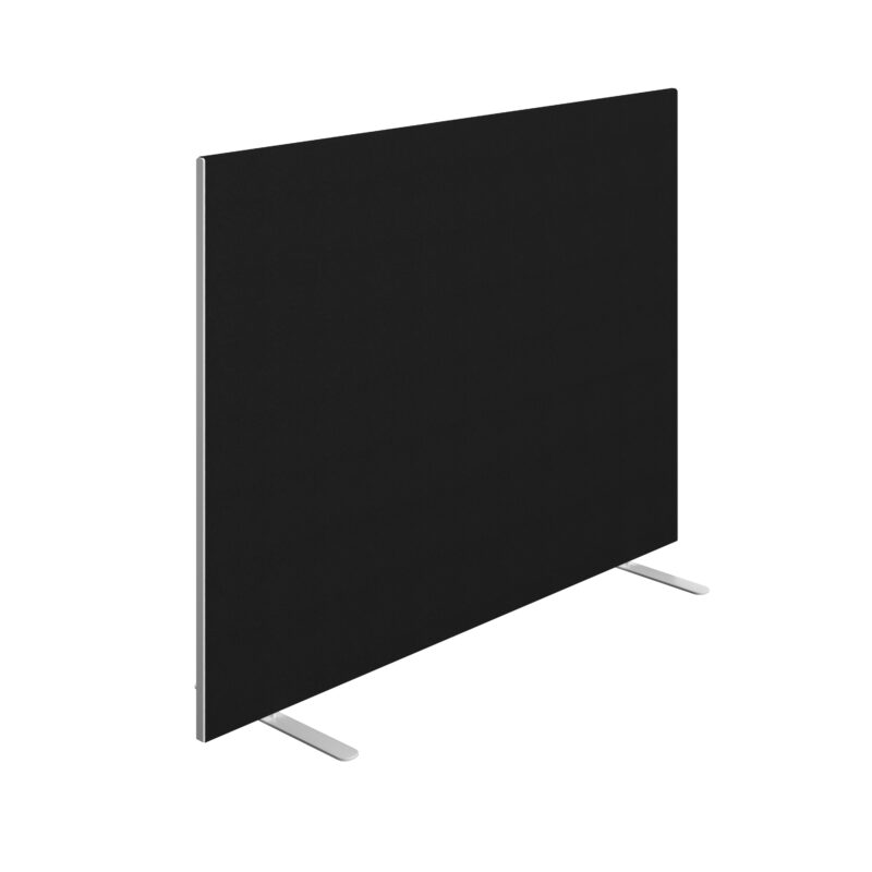 Floor Standing Screen Straight | 1600W X 1200H | Black