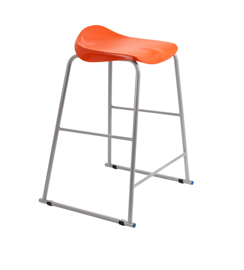 Titan Stool | Size 6 | Grey Frame | Orange