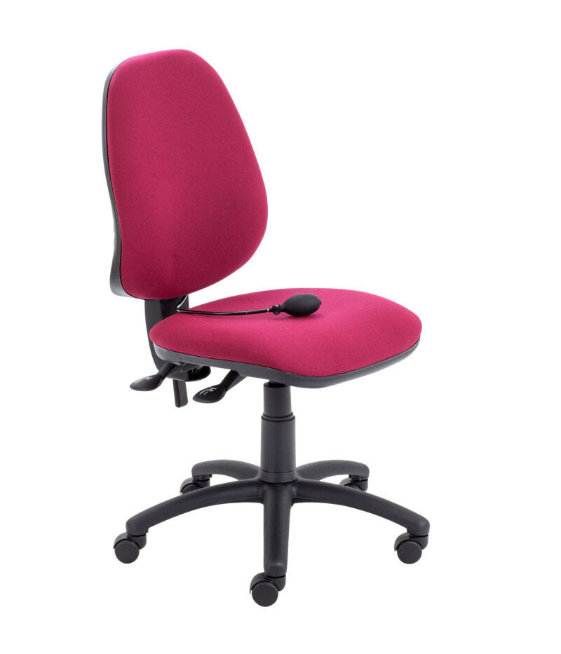 Calypso Ergo 2 Lever Office Chair With Lumbar Pump | Claret