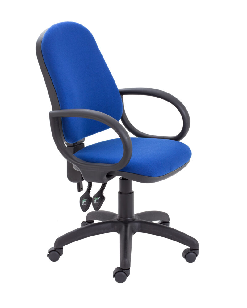 Calypso 2 High Back Operator Chair with Fixed Arms | Royal Blue